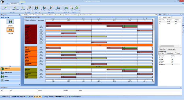 Rota scheduling software free