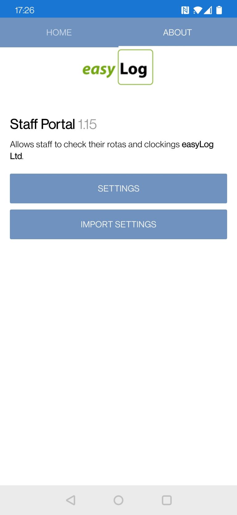 Staff Portal rota sharing app grab